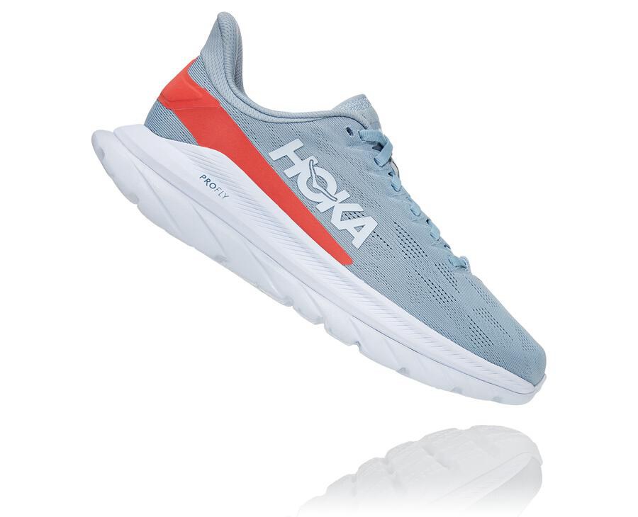 Zapatillas Running Hoka One One Mujer - Mach 4 - Azules/Blancas - SMF931074